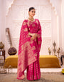 Premium Roop Silk Pink Saree for Wedding & Traditional Occasions