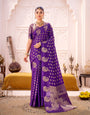 Premium Roop Silk Purple Saree for Wedding & Traditional Occasions