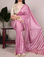 Naturally Regal Luxury Tasar Silk Pink Sarees with Contemporary Prints