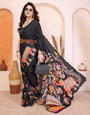 Designer Manipuri Silk Black Saree with Rich Pallu Ethnic Collection