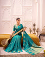 Premium Roop Silk Firozi Saree for Wedding & Traditional Occasions